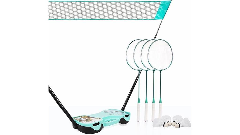 complete badminton set with net
