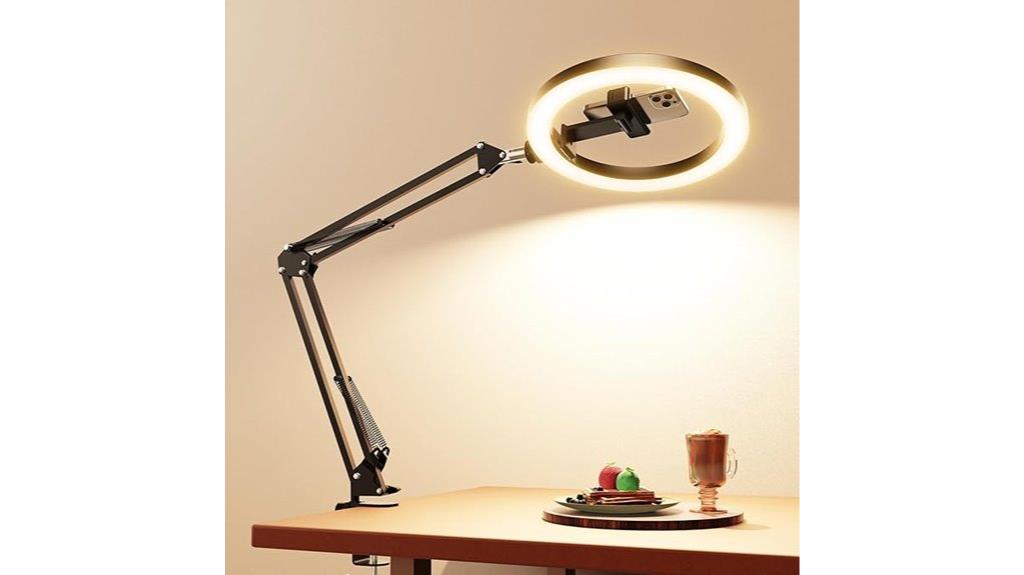 desk mount ring light