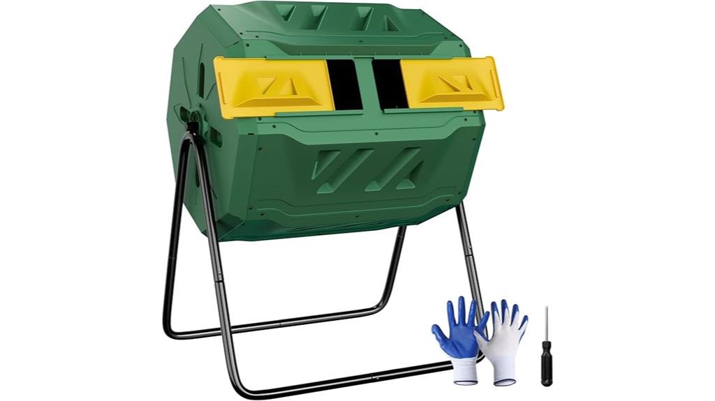 dual chamber outdoor compost bin