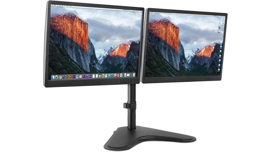 dual monitor desk mount