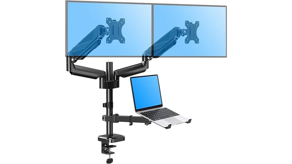 dual monitor laptop mount