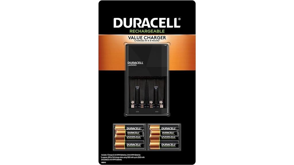 duracell rechargeable battery charger