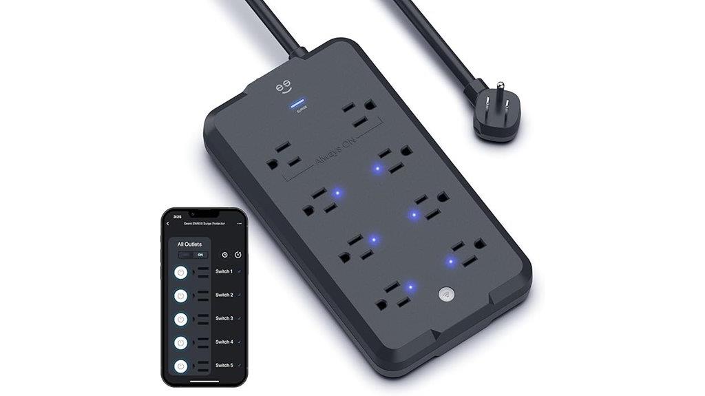 eight outlet smart surge protector