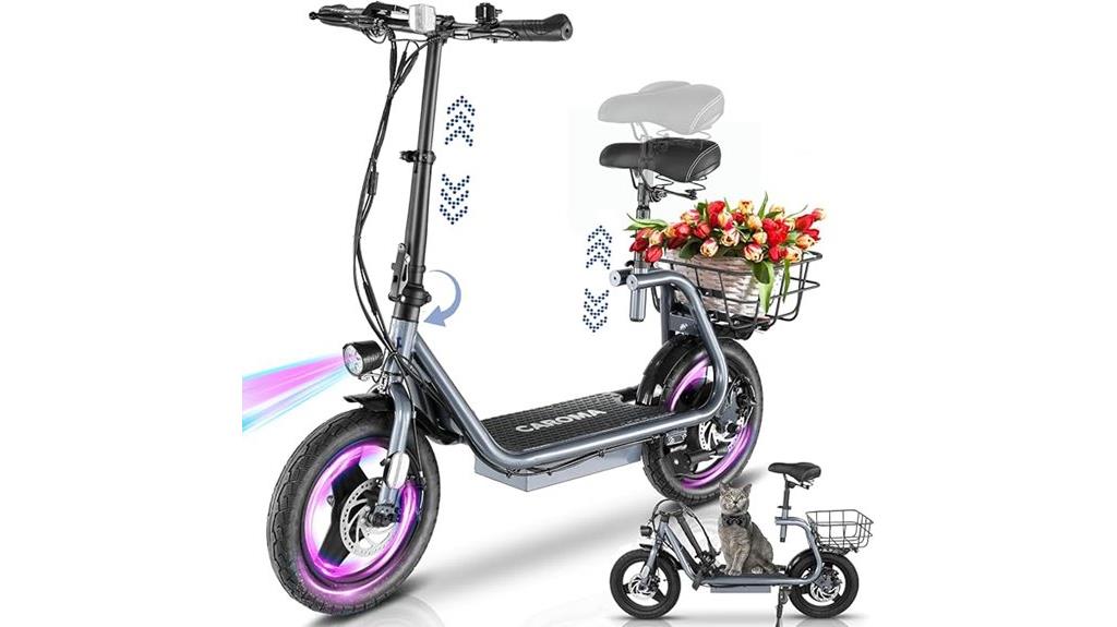 electric scooter with seat