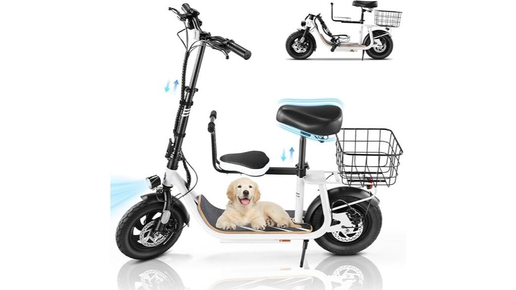 electric scooter with seat