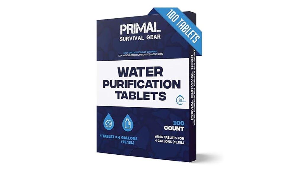 emergency water purification tablets