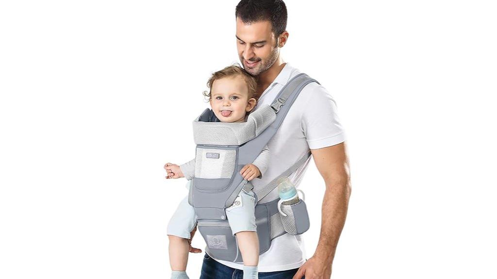 ergonomic grey hip seat