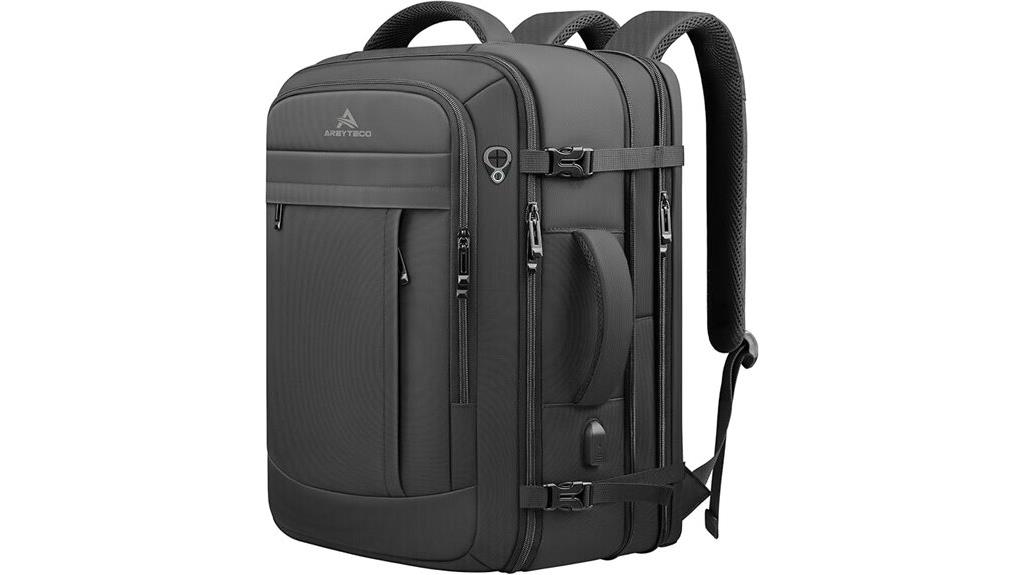 expandable 50l water resistant backpack