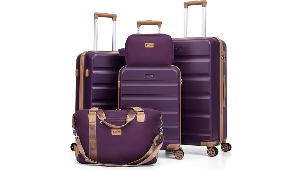 five piece wheel luggage set