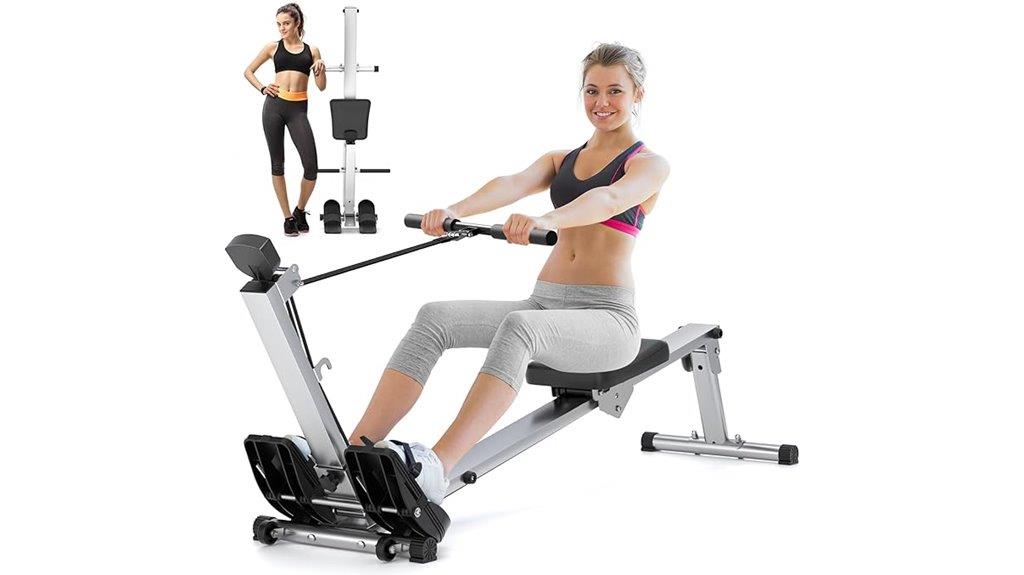 foldable rowing machine with monitor
