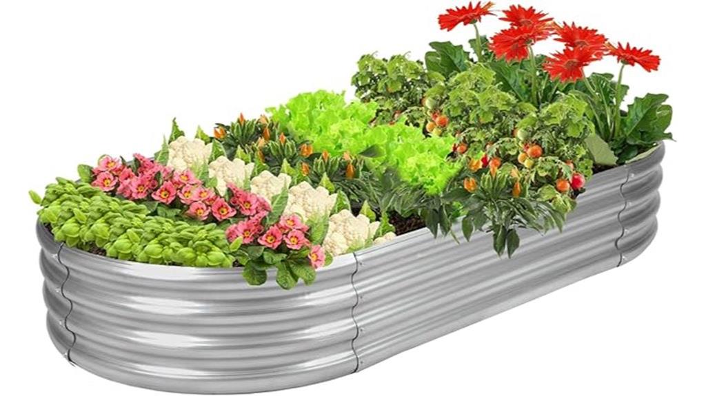 galvanized outdoor garden bed