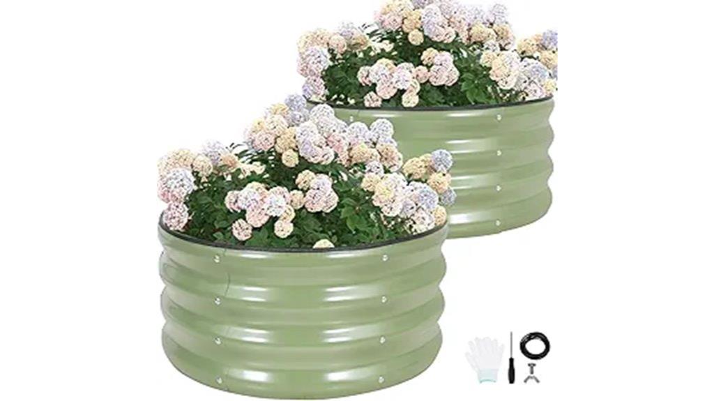 galvanized steel garden planters