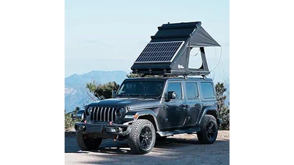 hardshell rooftop tent with solar