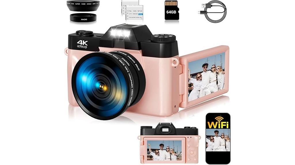 high resolution 4k vlogging camera