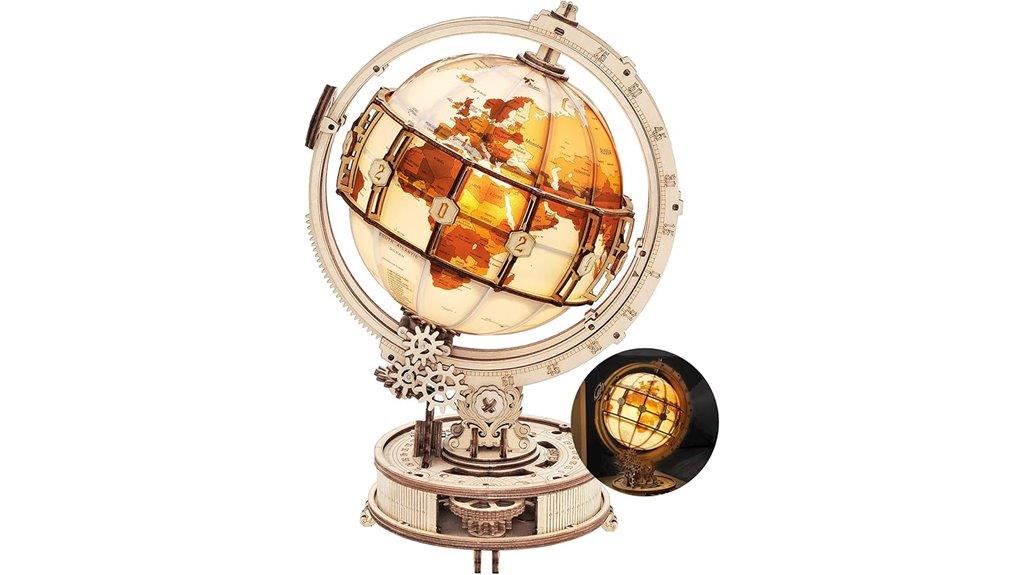 illuminated 3d globe puzzle