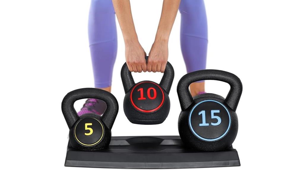 kettlebell set with rack