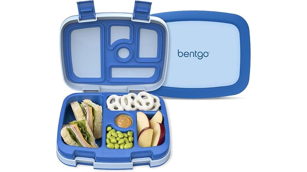 kids blue bento lunch box