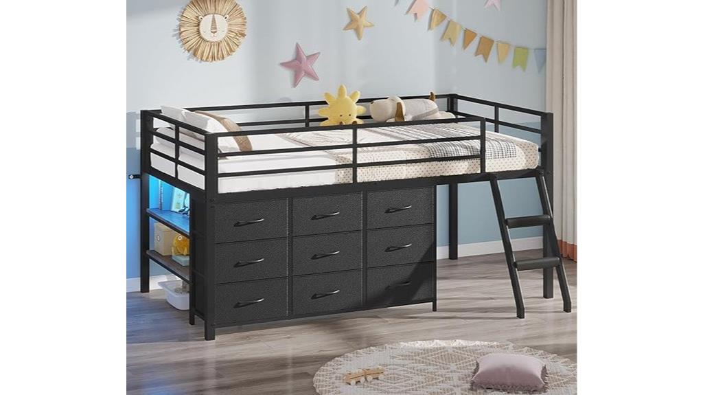 kids twin loft bed