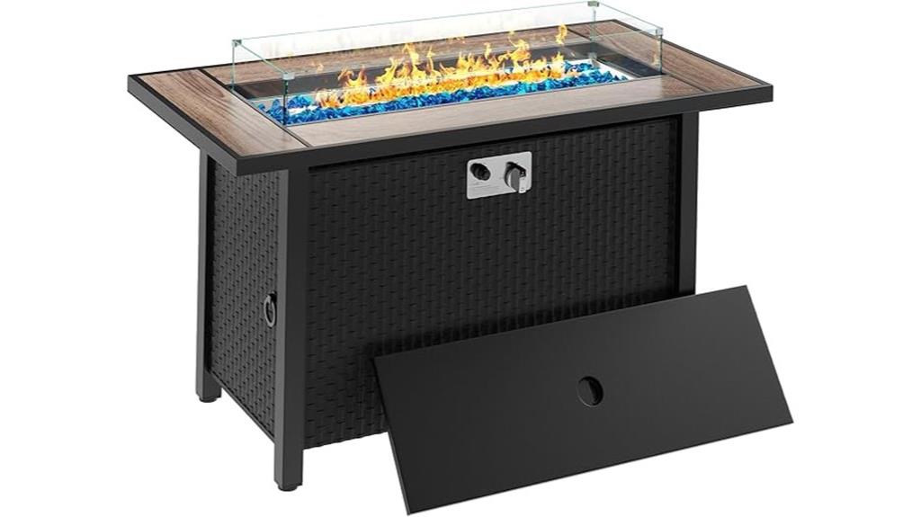 large 45 inch propane fire table