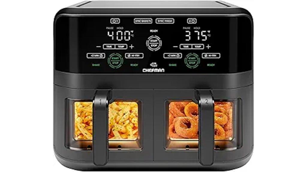 large dual basket air fryer