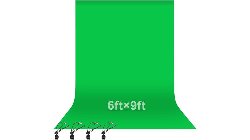 large green screen backdrop