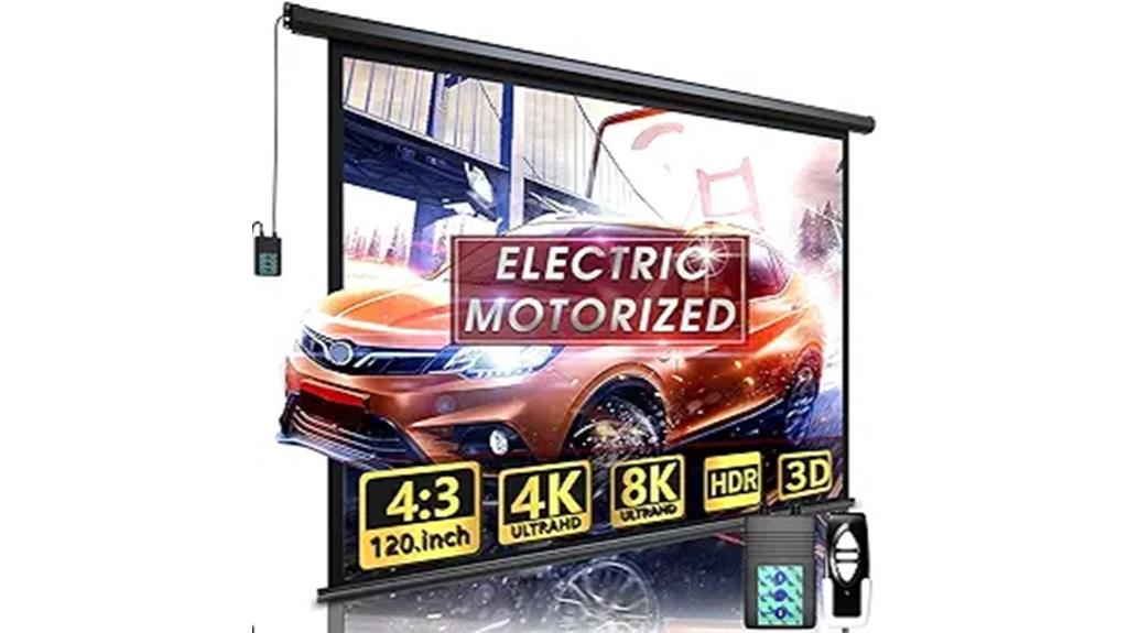 large motorized projection screen