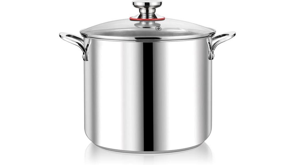 large stainless steel stock pot