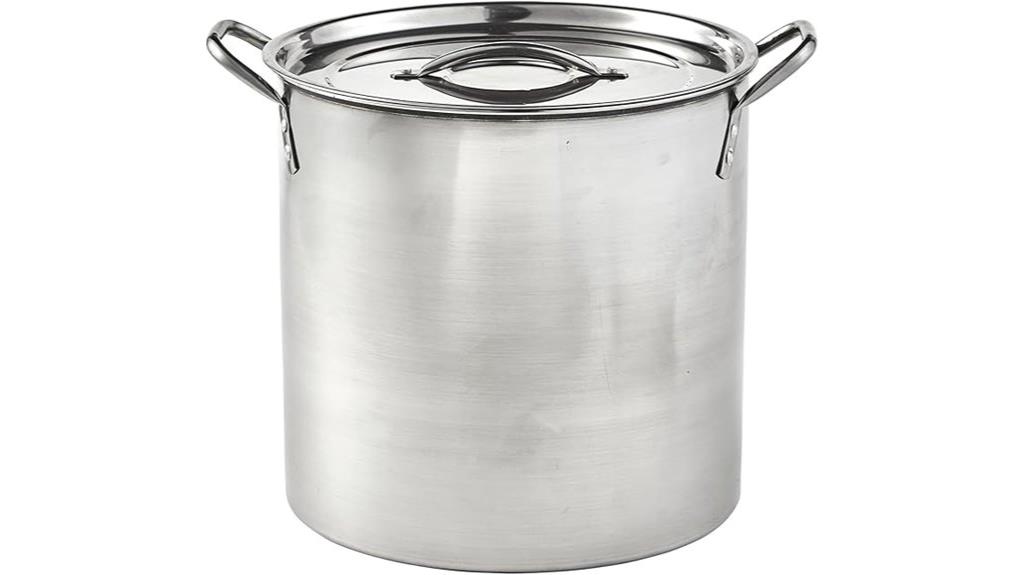 large stainless steel stock pot