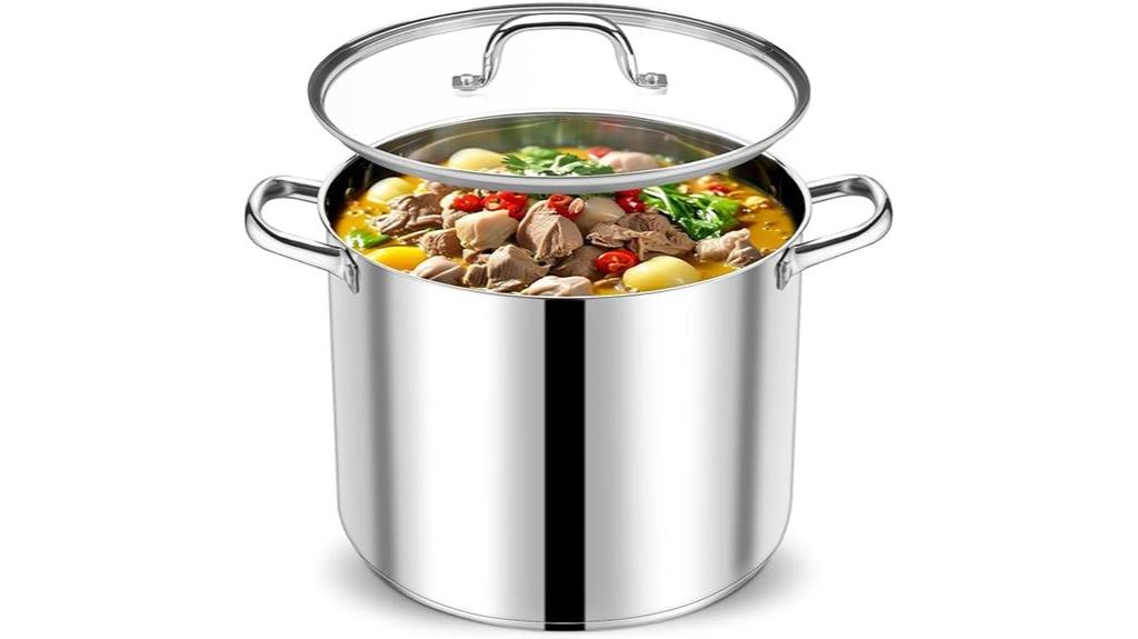 large stainless steel stockpot