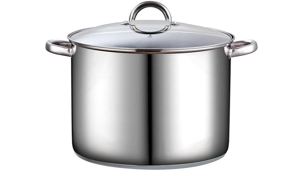 large stainless steel stockpot