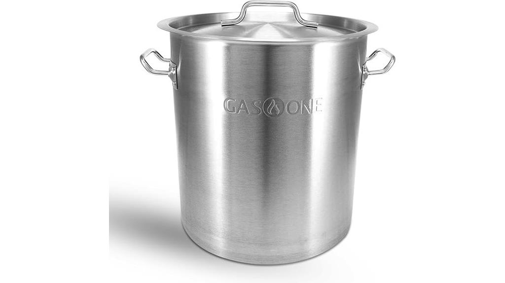 large stainless steel stockpot
