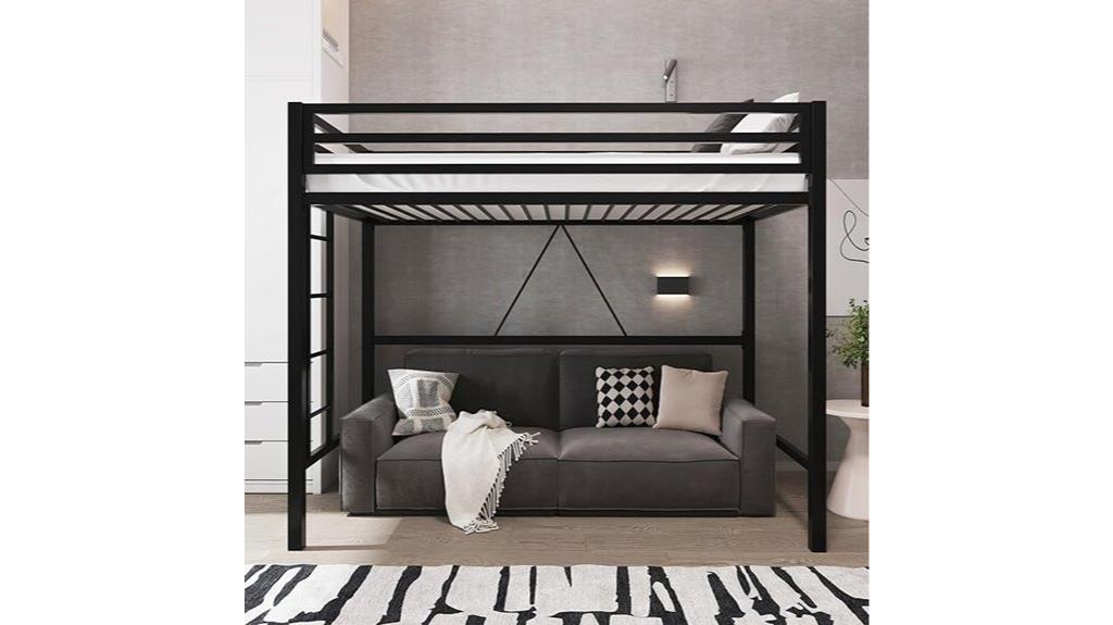 metal twin loft bed