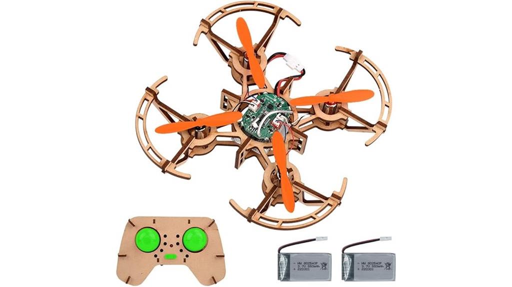 mini wooden drone kit