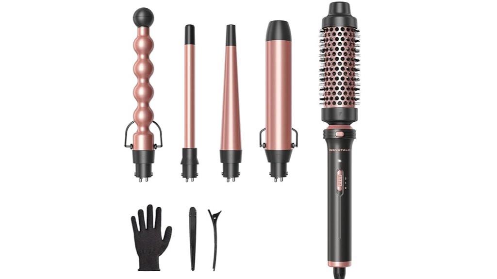 multi attachment curling wand set