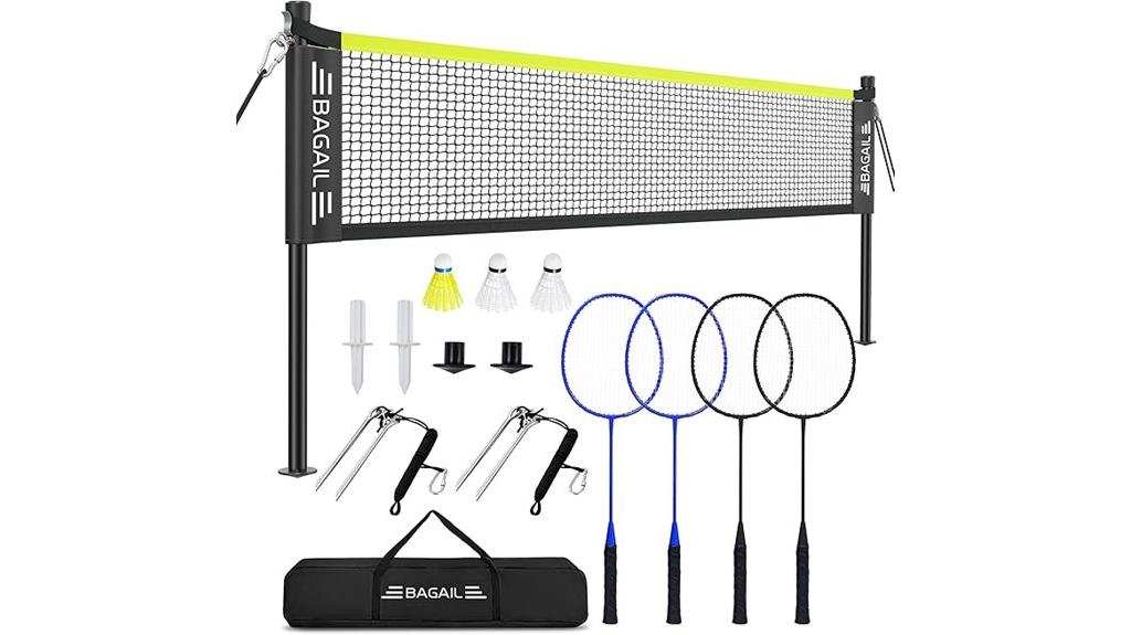 outdoor badminton net set