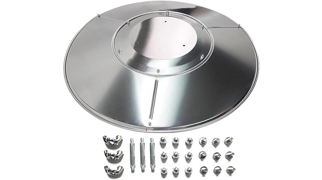 patio heater reflector shield