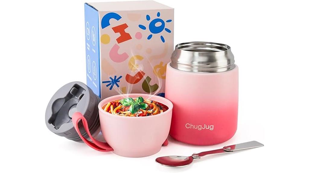 pink 18 oz insulated jar