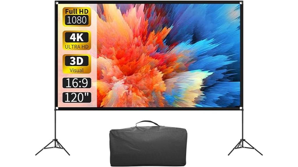 portable 120 inch 4k screen