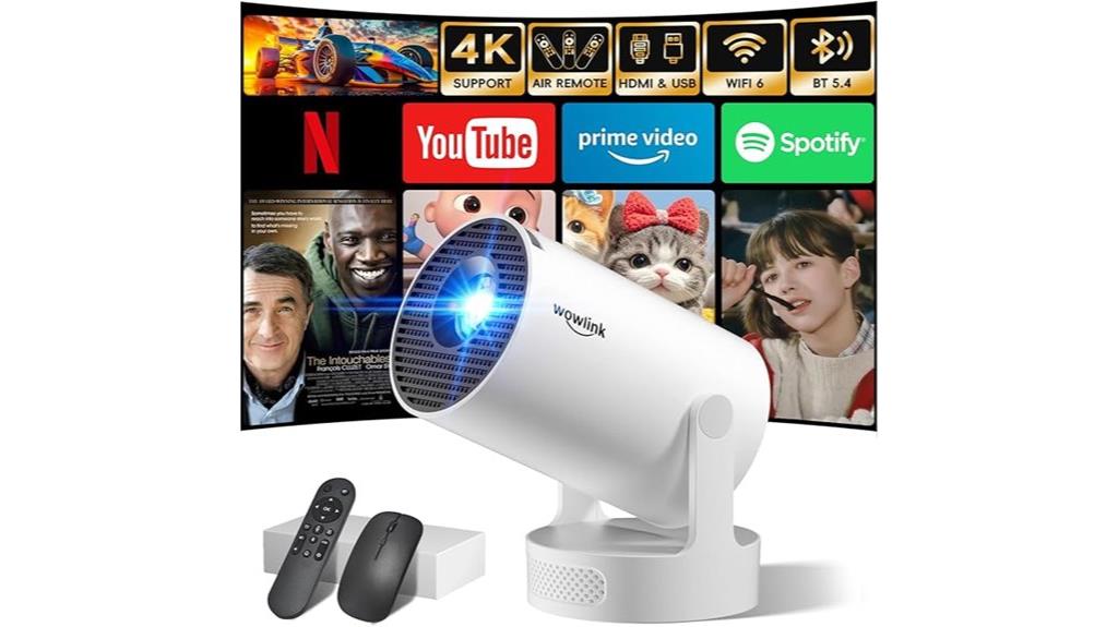 portable 4k wifi projector