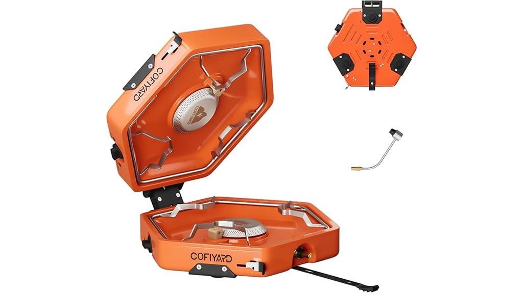 portable dual burner propane stove