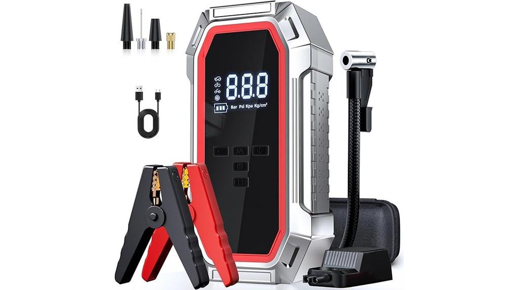 portable jump starter and compressor