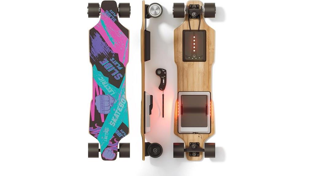 powerful rgb electric skateboard