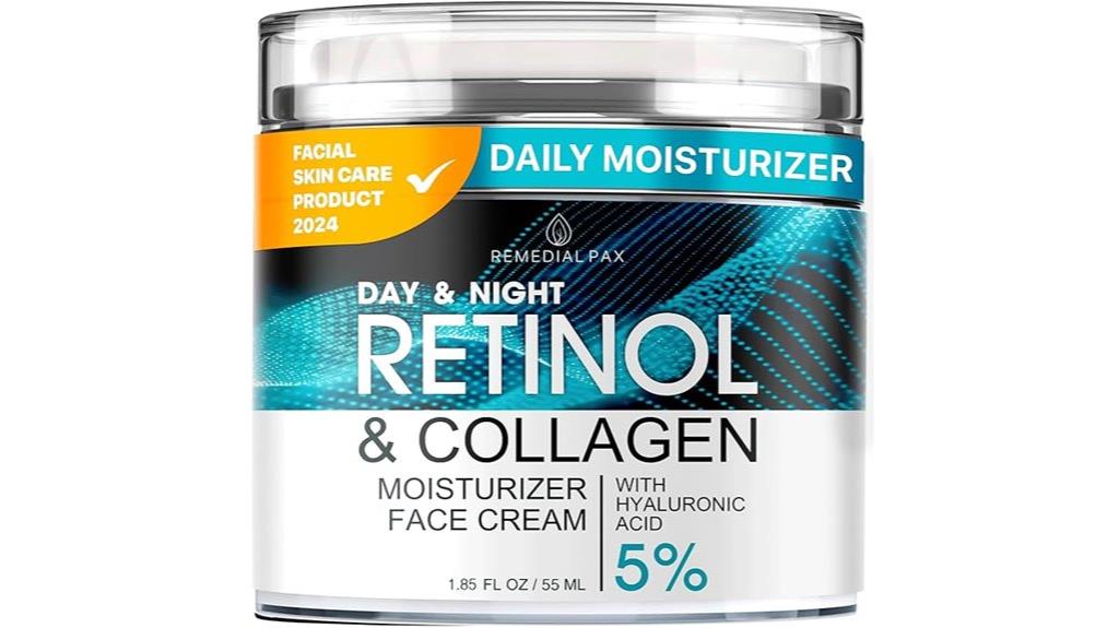 retinol and hyaluronic face moisturizer