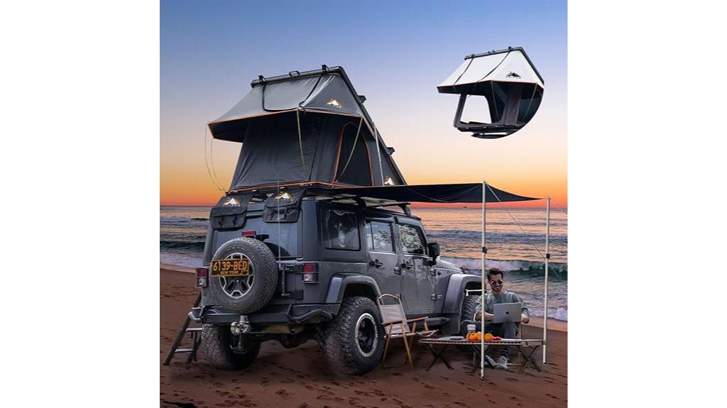 rooftop tent with accessories
