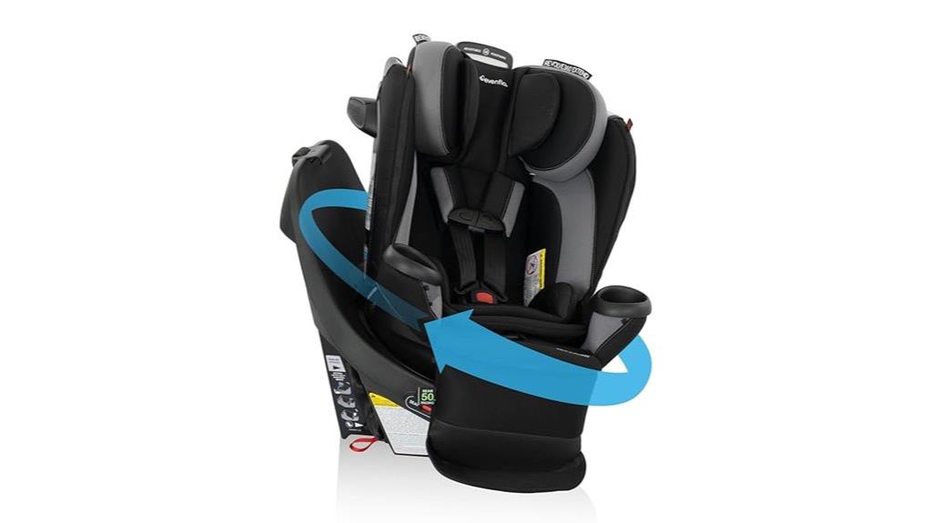 rotating extendable child seat