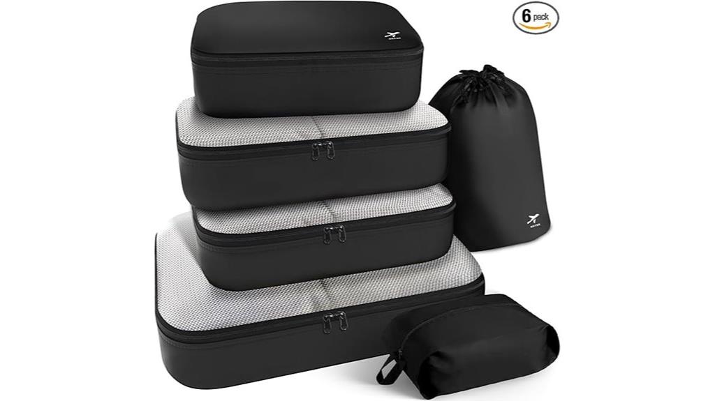 six piece travel organizer