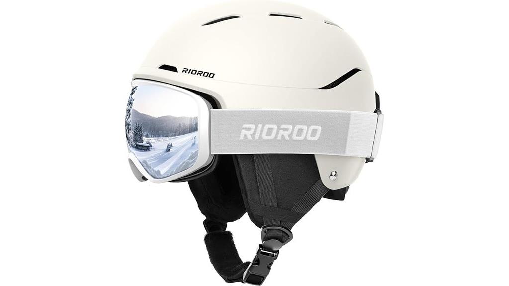 snowboarding ski helmet goggles