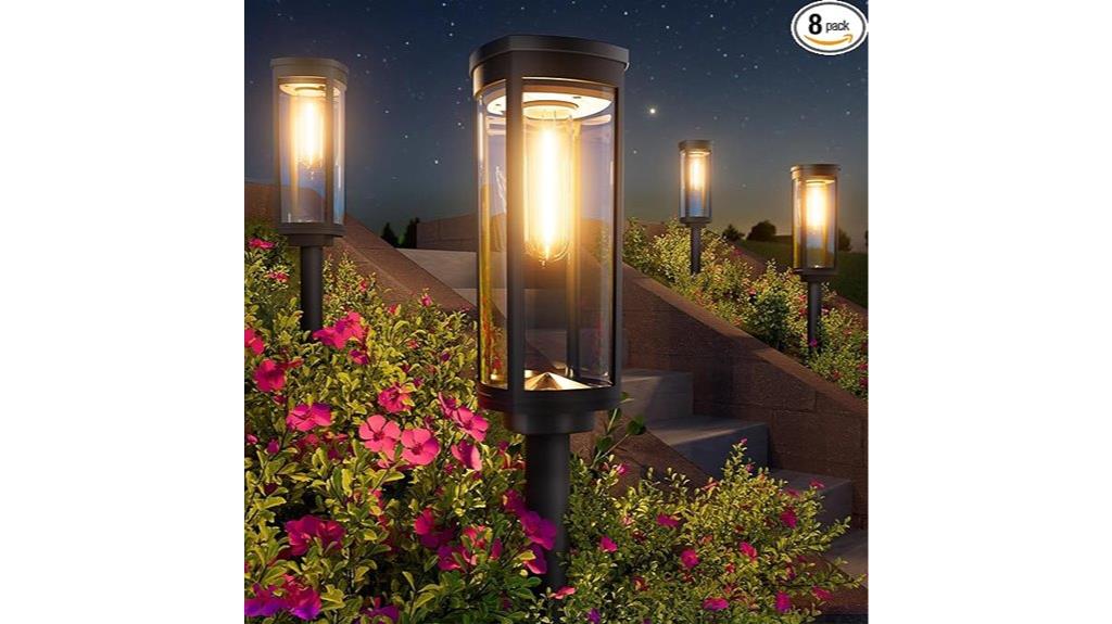 solar powered outdoor pathway lights
