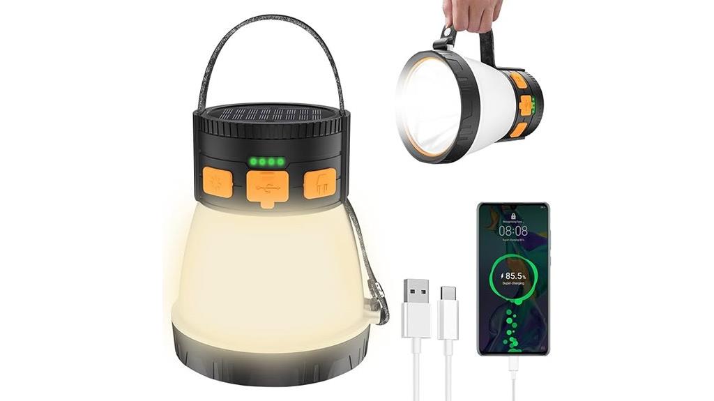 solar rechargeable waterproof lantern