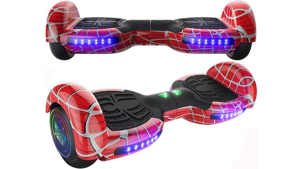 spider hover board with lights